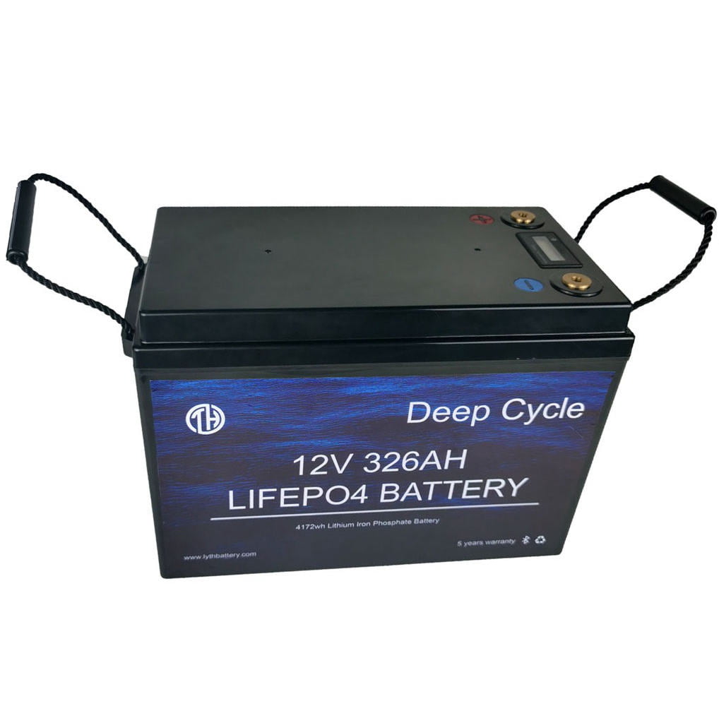 Batería LiFePO4, batería de litio inteligente de 12 V 300 AH con pantalla  LED, BMS y aplicación de teléfono, monitorea datos SOC de batería para